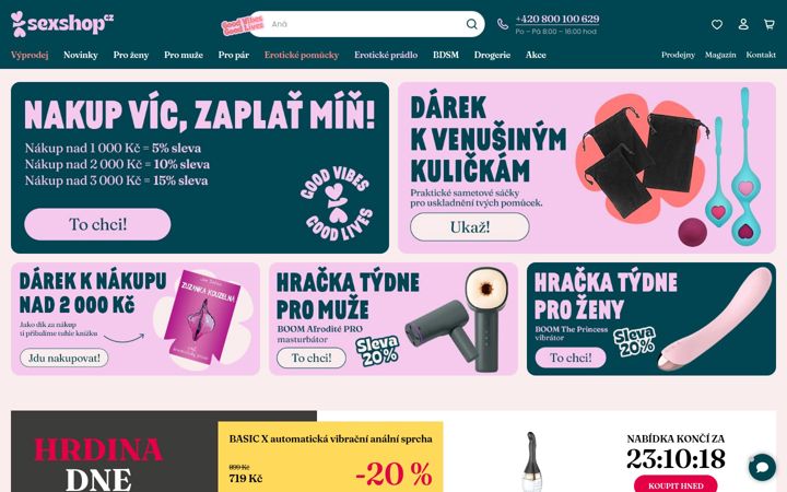 Screenshot of sexshop.cz
