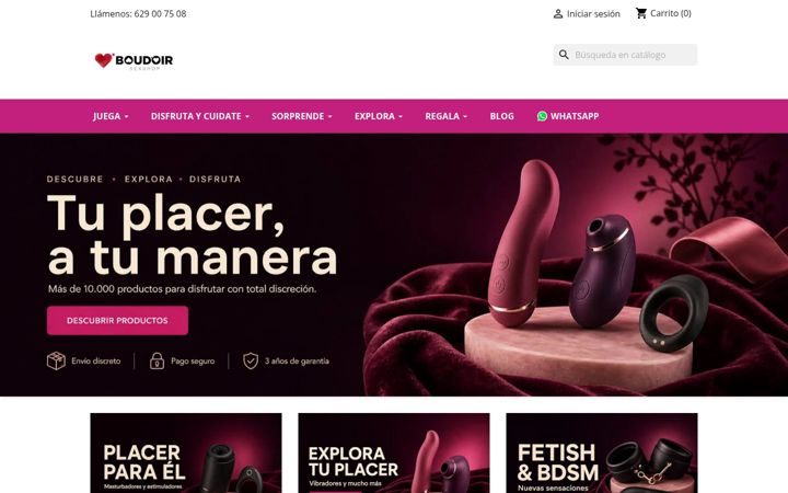 Screenshot of sexshopboudoir.es