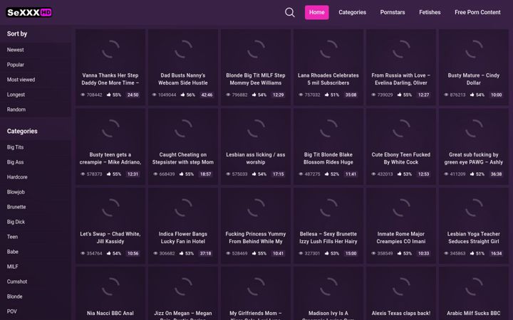 Screenshot of sexxxhd.com