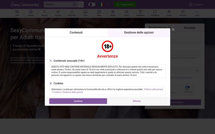 Screenshot of sexycommunity.it