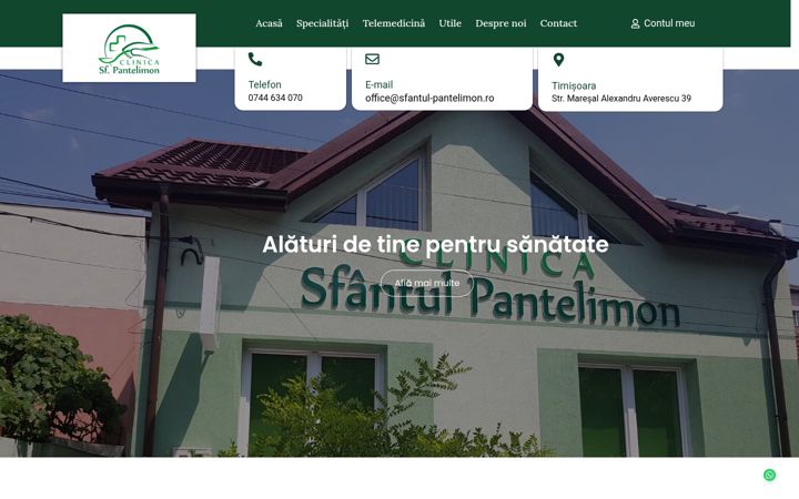 Captura de pantalla de sfantul-pantelimon.ro