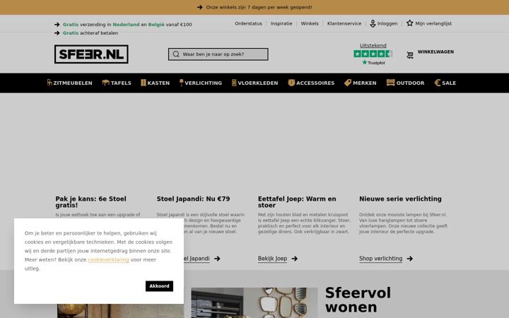 Screenshot of sfeer.nl