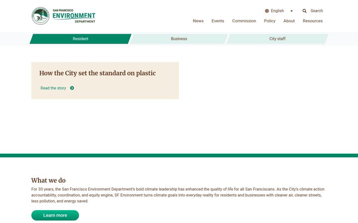 Screenshot ta' sfenvironment.org