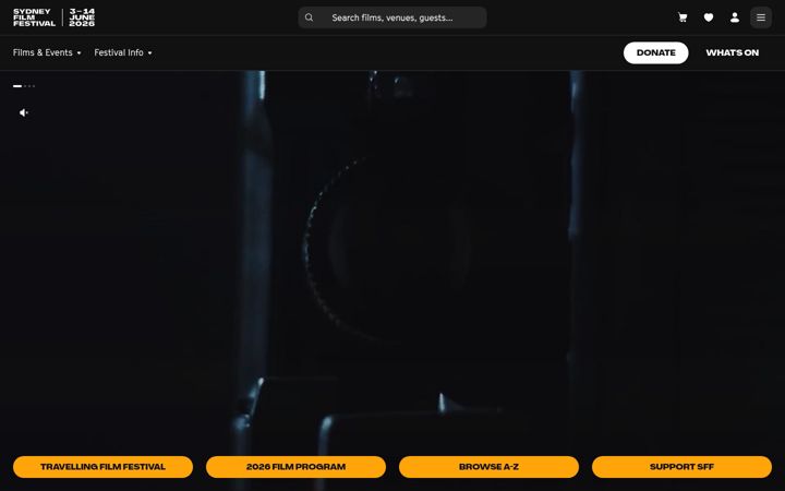 Screenshot stránky sff.org.au