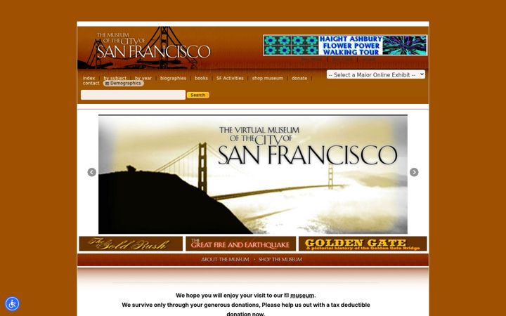 Screenshot of sfmuseum.org