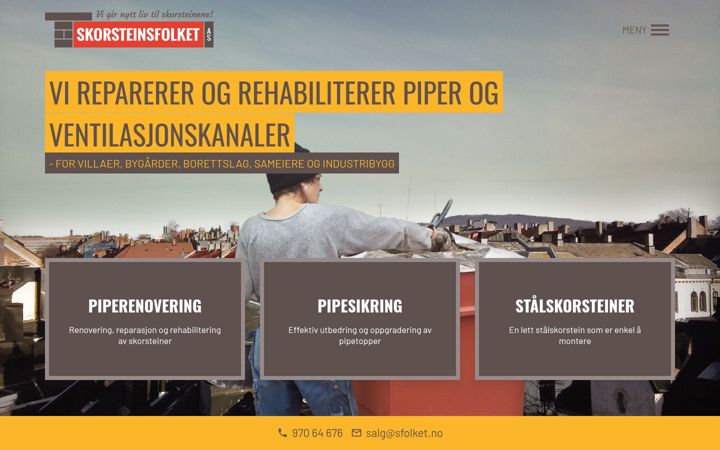 Screenshot of sfolket.no