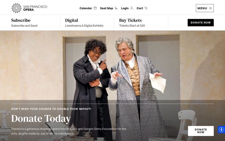 Screenshot of sfopera.com