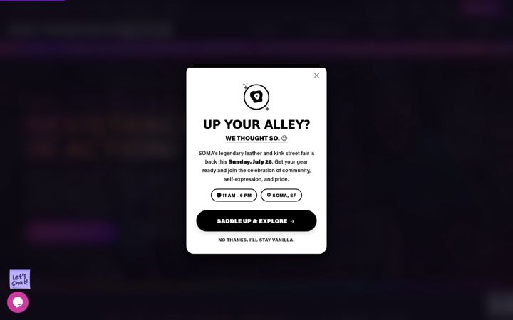 Screenshot of sfpride.org
