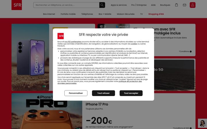 Képernyőkép: sfr.fr