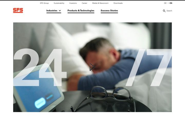 Screenshot van sfs.com