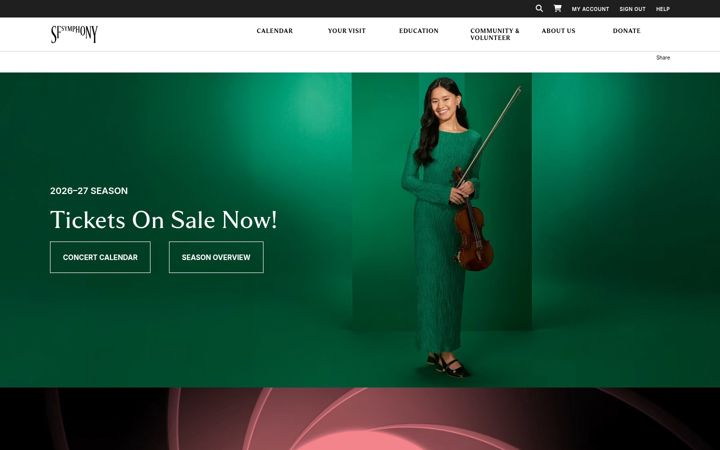 Screenshot of sfsymphony.org