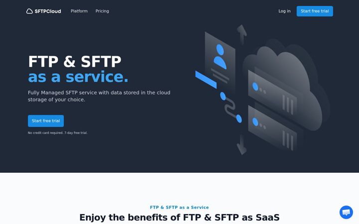 Screenshot of sftpcloud.io