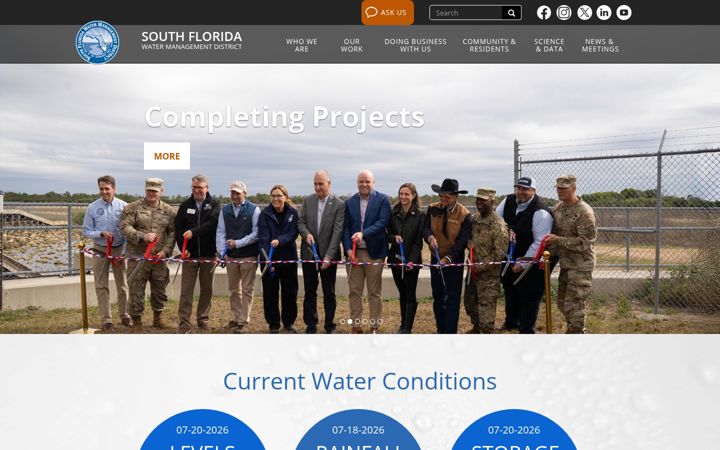 Screenshot of sfwmd.gov
