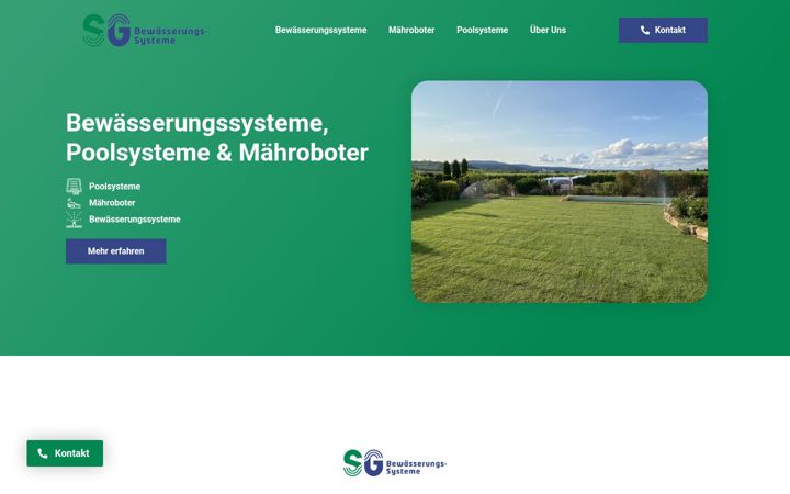 Screenshot of sg-bewaesserungssysteme.de