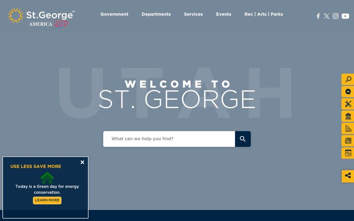 Screenshot of sgcityutah.gov