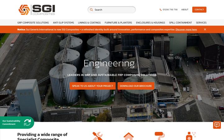 Screenshot of sgicomposites.co.uk