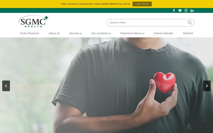 Screenshot von sgmc.org