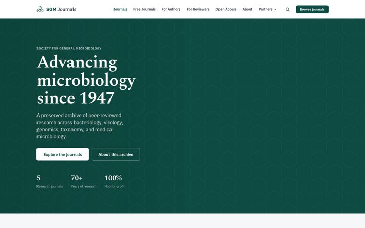 Screenshot of sgmjournals.org