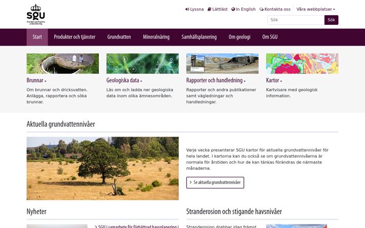 Screenshot of sgu.se