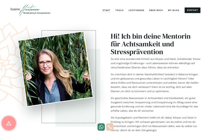 Skærmbillede af sh-mentoring.de