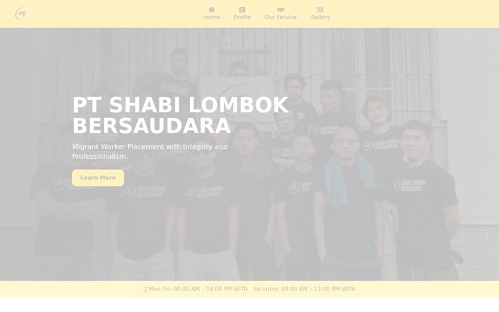 Screenshot of shabilombokbersaudara.com