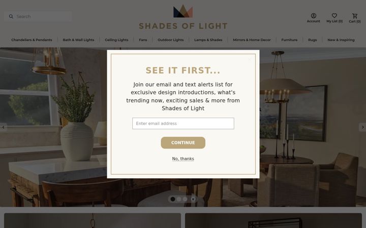 Screenshot of shadesoflight.com