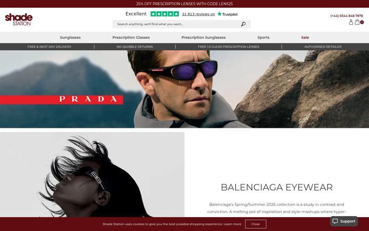 Screenshot of shadestation.com