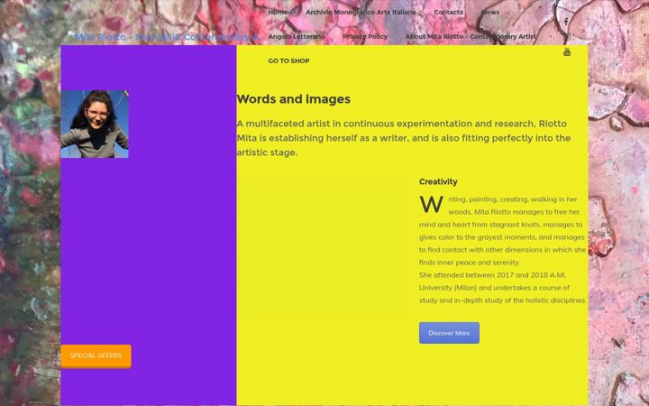 Screenshot di shamanicontemporaryart.it