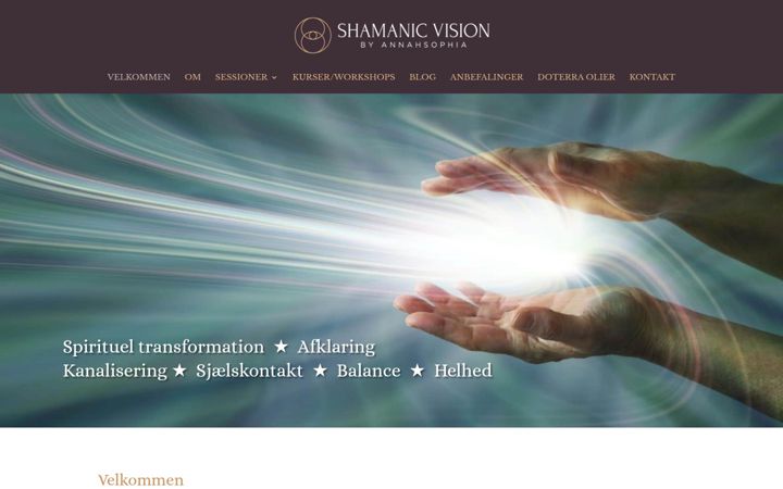 Screenshot of shamanicvision.dk
