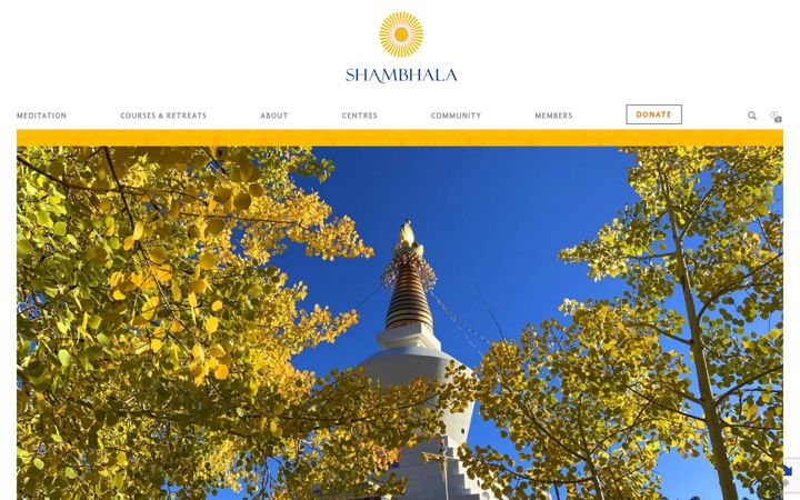 Screenshot of shambhala.org