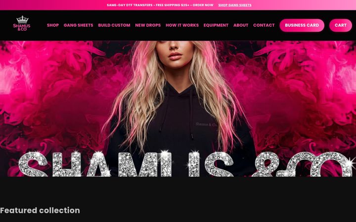 Screenshot di shamusandco.com