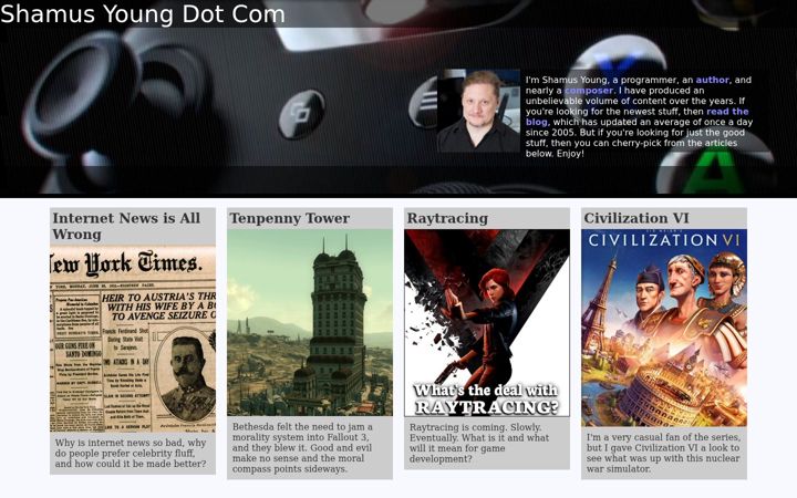 Screenshot of shamusyoung.com