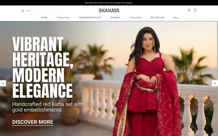 Screenshot of shanaya.in