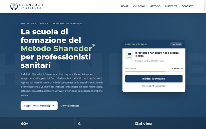 Screenshot van shanederinstitute.com