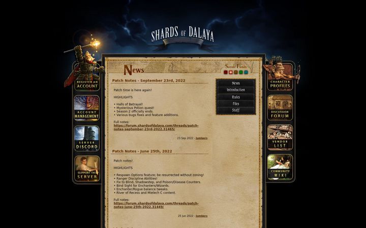 Screenshot of shardsofdalaya.com