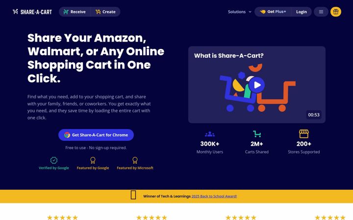 Screenshot of share-a-cart.com