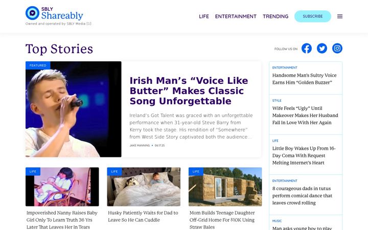 Screenshot of shareably.net