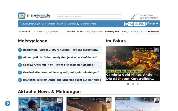 Screenshot of sharedeals.de
