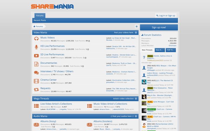 Screenshot of sharemania.us