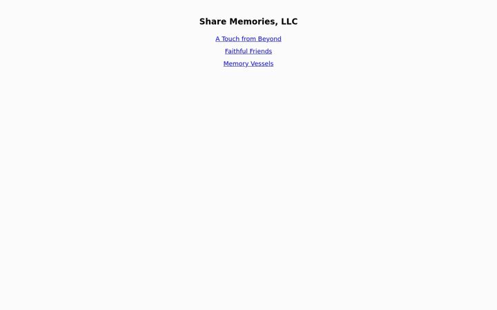 Screenshot of sharememories.com