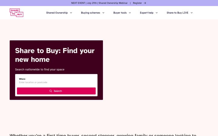 Screenshot of sharetobuy.com
