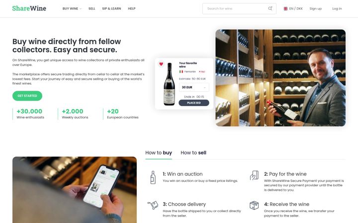Ekrānuzņēmums no sharewine.com