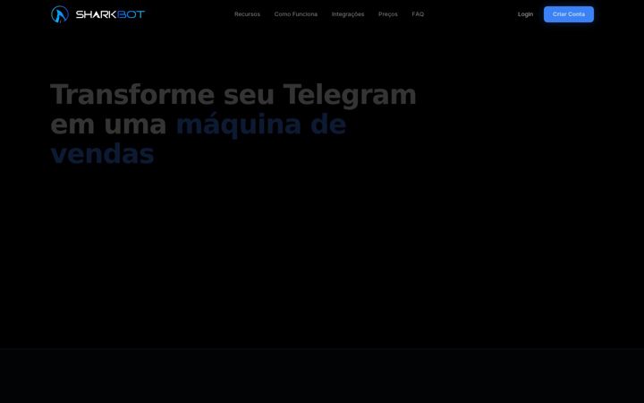 Screenshot of sharkbot.com.br