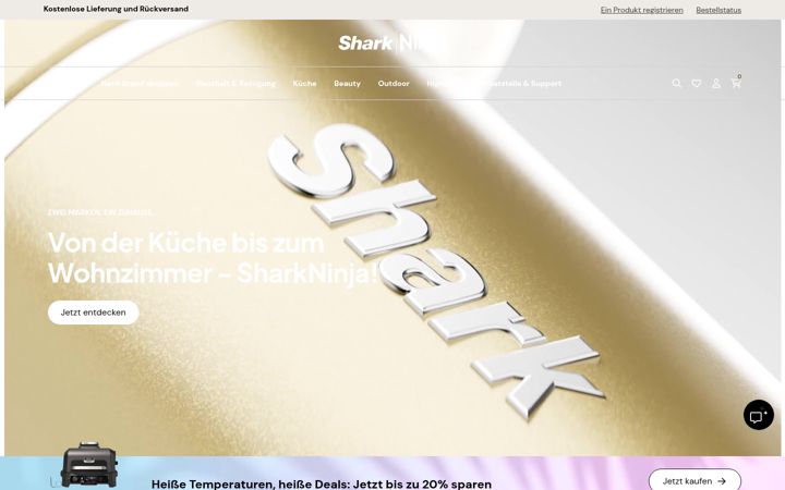 Ekraanipilt saidist sharkninja.de