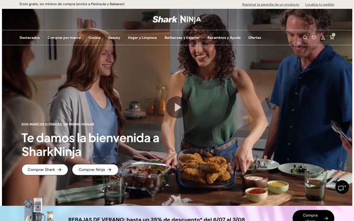 Ekrānuzņēmums no sharkninja.es