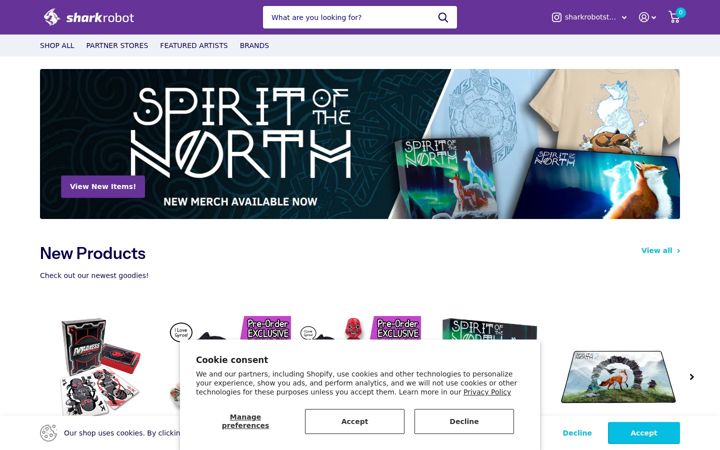 Screenshot of sharkrobot.com