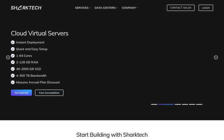 Screenshot von sharktech.net