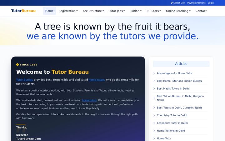 Screenshot of sharmatutors.com