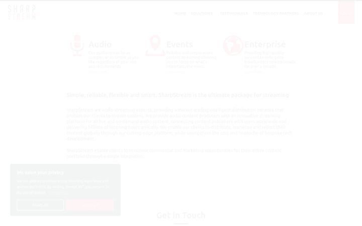 Screenshot of sharp-stream.com