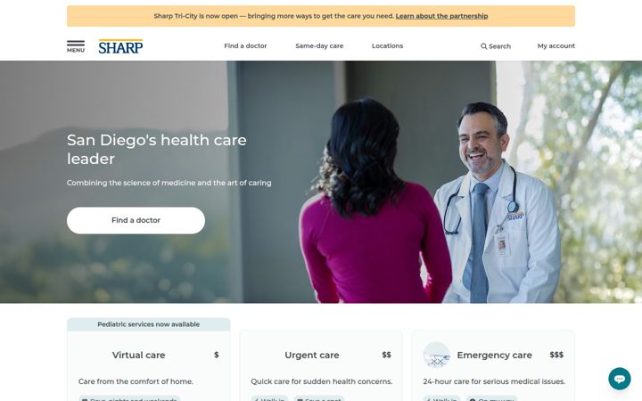 Screenshot di sharp.com